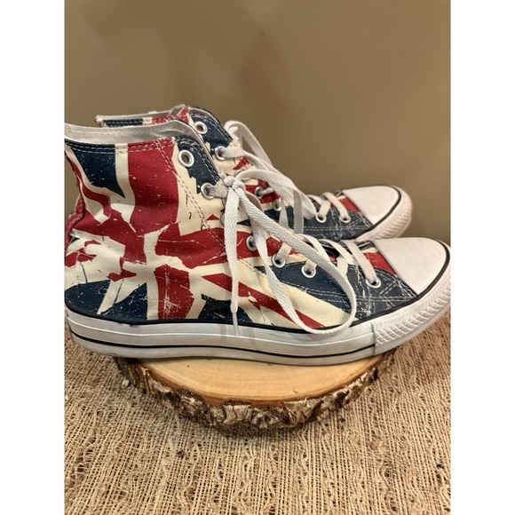 Converse High top Chuck Taylor High Union Jack Flag Sneakers Unisex M-11 Rare - Picture 7 of 16